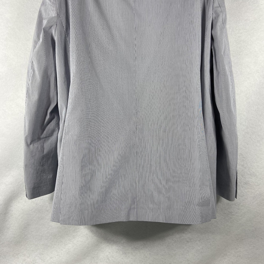 Alan Flusser Jacket Men's XL Blue White Blazer Sport Coat Striped New - Picture 6 of 11